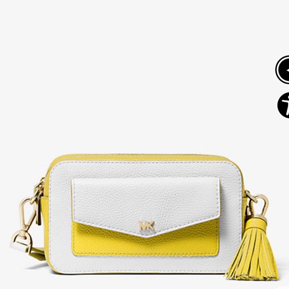 Michael Kors Yellow and White Crossbody Bag - Picture 1 of 7